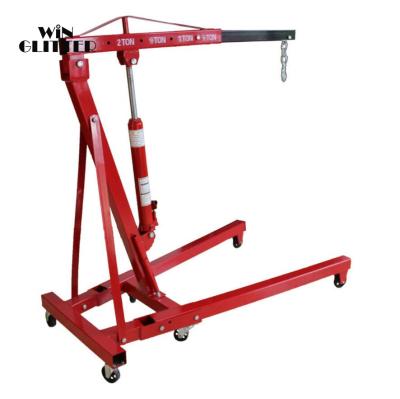 China 2 TON FOLDING STORE Mobile Engine Hoist Lifter Hydraulic Workshop Lift Car Repair Motor for sale