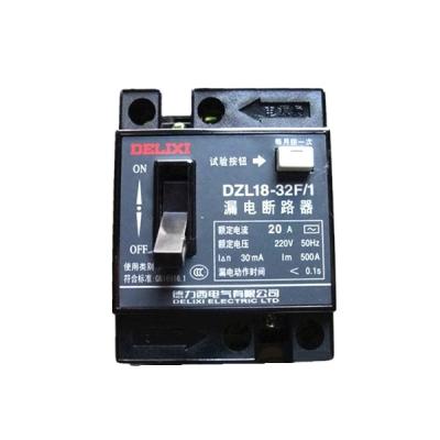 China Over Voltage Protection DELIXI DZL18 20A Cheap Earth Leakage Circuit Breaker RCCB RCBO MCB MCCB Residual Current Circuit Breaker for sale