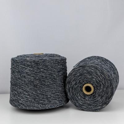 China Black and white 1/3.8nm cashmere stock yarn fancy yarn for knitting machine crochet yarn for sale