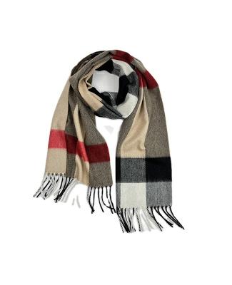 China Cashmere the new 2021 winter cashmere double-sided plaid warm and comfortable fall/scarf for women for sale