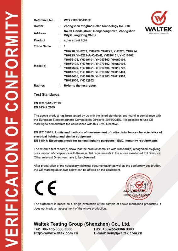 CE - Zhongshan Fenghuo New Energy Technology Co., Ltd.