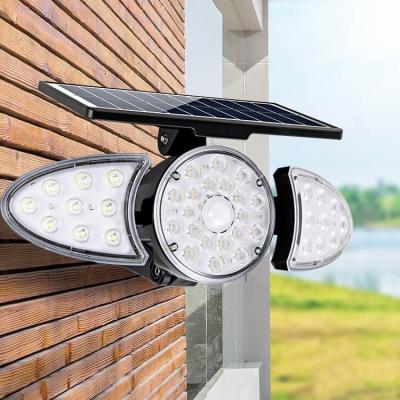 China Beautiful Fteck Solar Power Motion Sensor Lights 8W Led Wall Lamp Outdoor Waterproof Outdoor Wall Mounted Garden for sale