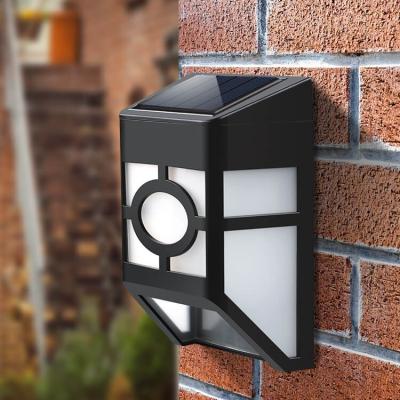 China Modern Simple Aluminum Outdoor Fteck Lampara De Pared IP65 Waterproof Outside Led Wall Lamp Garden Solar Power Outdoor Wall Mounted Lighting for sale