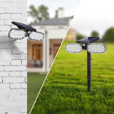 China Fteck Luces Solares Luz Sola Lamp Sola Lamp Outdoor Solar Fixtures Wall Mount Solar Panels Light Waterproof Ip65 Solar Led Garden Light Spotlight for sale