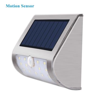 China Super Bright Modern Garden Motion Sensor Solar Powered Outdoor Wall Mounted Lighting Reflector Led Light for sale