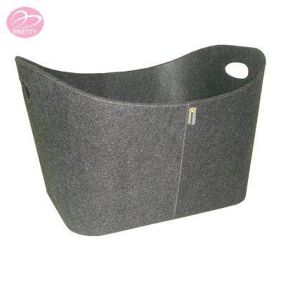 China Bucket Felt Recyclable Viable Gray Felt Large Storage Dark Sneakers for sale