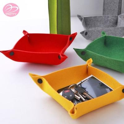 China Sustainable China Custom Design Small Felt Storage Basket For Home Storage for sale