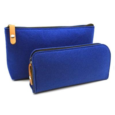 China 100% Felt Durable/Washable Eco-Friendly Cosmetic Bag Zipper Pouch Bag Makeup Pouch Pencil Bag Pen Holder for sale