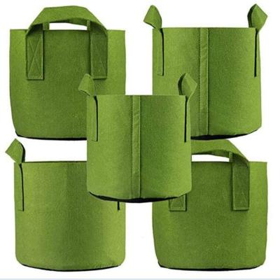 China Garden Non Woven Growing Sack Pot Sack Thick Fabric Planting Sack Flower Vegetable Plant Grow Containers for sale