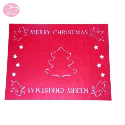 China Sustainable Home Decoration Felt Table Dining Mat Placement For Christmas Gift for sale