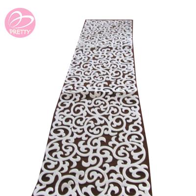 China Sustainable OEM Manufacturer Eco Friendly Felt Black And White Table Runner for sale