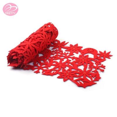 China Sustainable Wholesale Laser Cut Dining Wool Felt Table Runner for sale