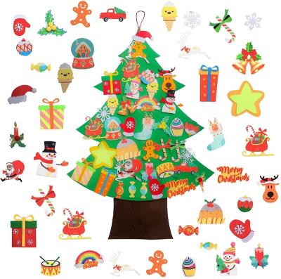 China Christmas Decoration Kids Hanging Wall Hanging Ornaments Christmas Gifts New Year Decorations Felt DIY Christmas Tree for sale