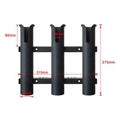 China Boat Hardware Fitting Isure 3 Link Tube Fishing Rod Holder Pole Rest Rack Marine Boat Fishing With Lure Holds for sale