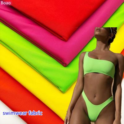 China Wholesale Breathable I Yard To Spot 4 Way Elastic Polyester Spandex Lycra Swimsuit Bikini Quick Dry Neon Fabric for sale