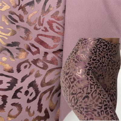 China Hotsale 50D Microfiber Spandex Fabric Polyamide Leopard Foil Double Faced Double Sided Brushed Gaiters for sale