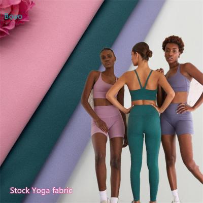 China High Elastic Soft 40D Double Faced Polyester 75 Spandex 25 Breathable Interlock Brushed Microfiber Yoga Activewear Lululemon Fabric for sale