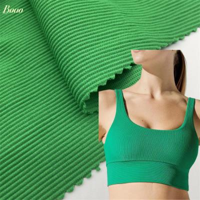 China High Rib 80 Elastic Spandex Nylon 20 Elastic Spandex Knitted Sports Stripe Fabric for sale