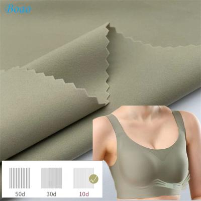 China Double Faced 55 Spandex 10D Yarn Nylon Super Soft Sense Yoga Cloud Underwear Top 45 Elastic Fabric Outdoor Sports Gaiters for sale