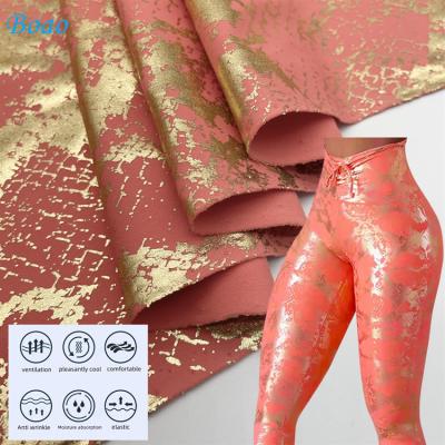 China Nylon Snake 73 27 High Quality Moisture-absorbent Four-Way Elastic Interlocking Interlocking Knitting Pattern Pressed Tight Foil Sports Fitness Cloth for sale