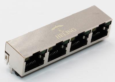 Chine Connecteurs multiples jaunes/du vert LED RJ45 port, prise de la carte PCB RJ45 par le trou à vendre