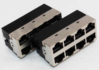 China A metade protegeu conectores múltiplos do porto RJ45, tomada R de 2 x 4 portos RJ45/MERGULHO à venda