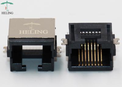 Chine Le profil bas horizontal RJ45, RJ45 Jack modulaire SMT de 90 degrés surplombe le bâti de carte PCB à vendre