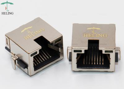 Cina 8P8C PWB schermato ottone RJ45 Jack, connettore del supporto RJ45 del PWB schermato ottone in vendita