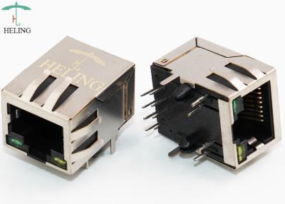 China Conector baixo de 8 ethernet do gato 5e do PWB Jack modular 100 T das posições RJ45 à venda