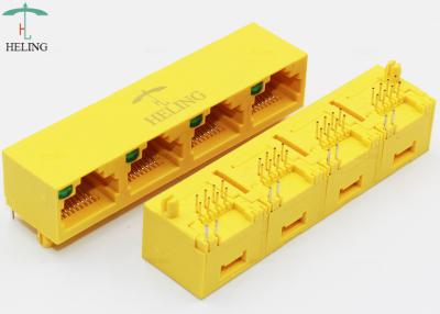 Chine Connecteur femelle de 1 x 4 ports RJ45 non protégé avec le tuyau simple de LED pour le routeur de réseau à vendre