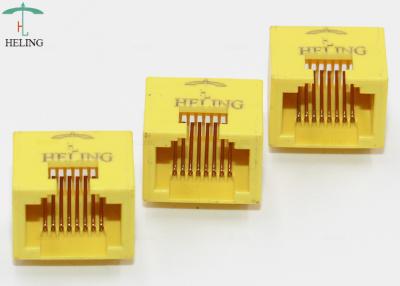 중국 1개의 항구 PCB RJ45 암 커넥터 정각 MJ5388-Y011-HRN1 판매용