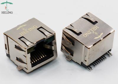 China Single Port SMT RJ45 Modular Jack Connector With LED for sale