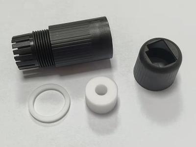 China Black White Silicone PA66 RJ45 Female Connector Parts for sale