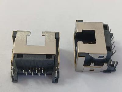 China Schakelaar van Rechte hoek8p8c Tab Down RJ45 de Vrouwelijke PCB Te koop