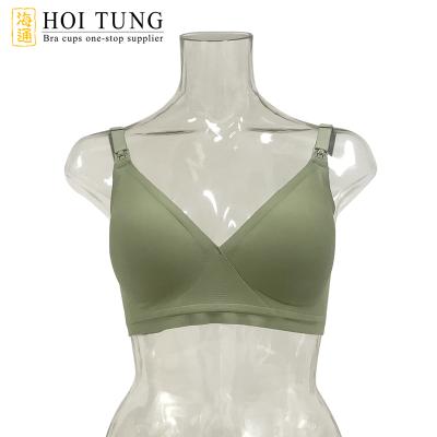 China QUICK DRY Breathable Feeding Bra Front Button Maternity Cotton Nursing Open Breastfeeding Bra for sale