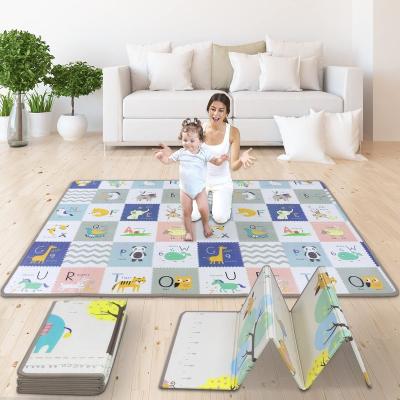 China Educational Toy Durable Wipe Clean Waterproof XPE Foam with Cloth Tarpaulin Edge, Anti Slip Soft Crawling Mat, for Infants Toddlers Kids for sale