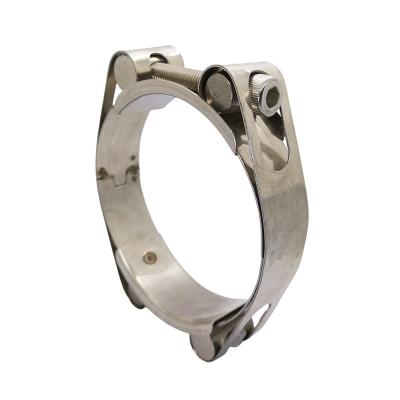 China Pipes/Hose clamp Stainless steel Galvanized steel Double Bolts Heavy Duty Pipe Clamps for sale