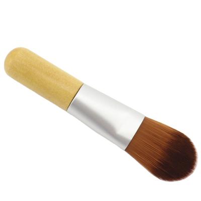 China Professional Mini Brushes Short Wood Mud MaskBrush Smudge Brush Foundation Professional Facial Makeup Brushes Customized Logo for sale