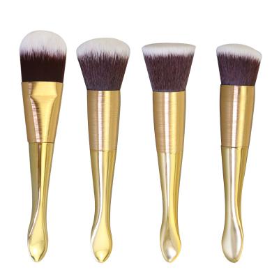 China Cosmetic Logo Cosmetic Blush Beauty Brush Flat Brush Base Custom Face Mask Brush With Spoon for sale