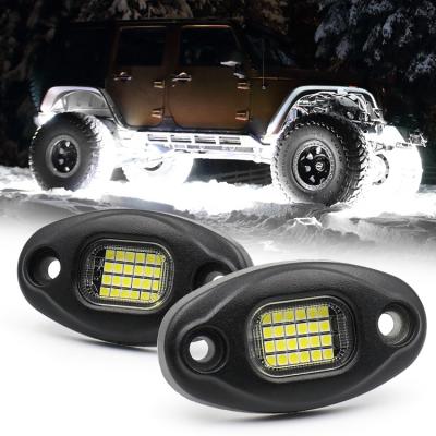 China 4x4 offroad pickup truck 2year warranty 24 led rock lights white car led offroad rock light super white rock lights for sale