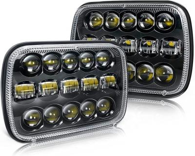 China High Bright Square 7x6 Led Headlight 5d Lens Headlamp 5x7inch For Pickup Trucks 2pcs for sale