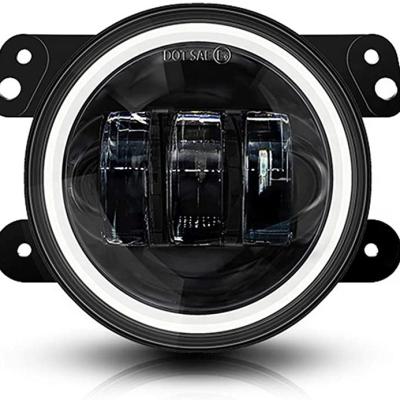 China For jeep jk 12v led fog lamp double color fog lights 4inch bumper fog lights with turn signal for jeep wrangler for sale