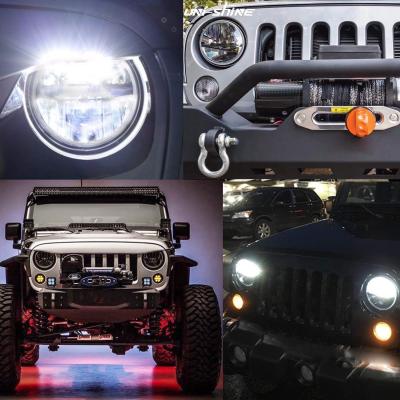 China For Jeep Hummer Lada Niva led headlight 30w with high-low beam adjustment for jeep w-rangler led headlight 7 inch for sale