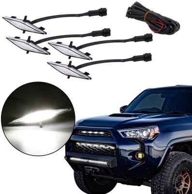 China With Wiring Pickup White Led Light 4pcs With Wiring Front Car Grill Light Kits For 4Runner for sale