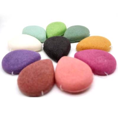 China All natural the most popular Japan made aloe infused water drop shape pearl plant fiber finger konjac sponge for sale