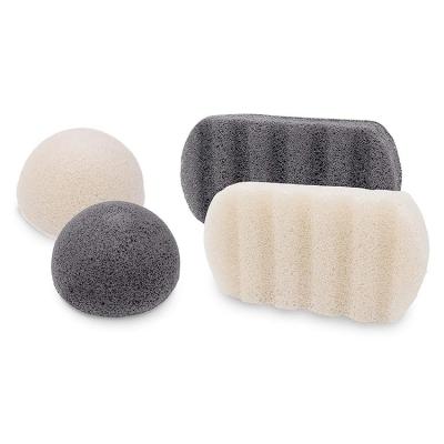 China All Natural Big Root Good Quality Factory Competitive Price Factory Competitive Price Deep Cleansing Fiber Sponge Natural Black White Deep Facial Konjac Bath Customize for sale