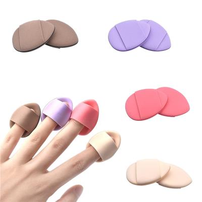 China Finger Mini Air Cushion Powder Puff Ficial Sponge Simple Design Makeup Base Private Label Makeup Sponge Removal Finger Small for sale