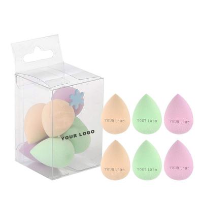 China Custom Printed Makeup Facial Sponge Beauty Sponge Beauty Sponge Blender With Box Latex Rose Bag Soft Black Green Red Eye No Customized Packing Tea for sale