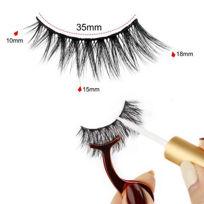 China Wholesale Packing Box Different Long 25mm Eyelash Extensions Natural Supplies Set False Style Mink Natural Wispie False Eyelashes for sale