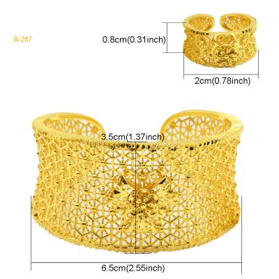 China Luxury Romantic Wedding 24k Dubai Bangles Gold Color Bangles For Women Girls Wedding Bride India Bangles Bangles Jewelry Gift Can Open for sale